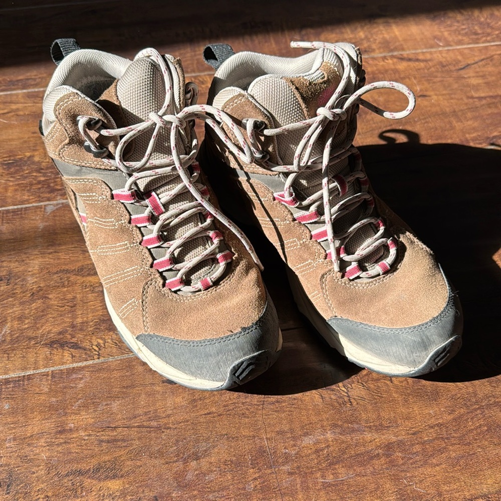 Timberland Ilton Mid 7600A Brown Leather Lace Up Hiker Walking Hiking Boots 8.5